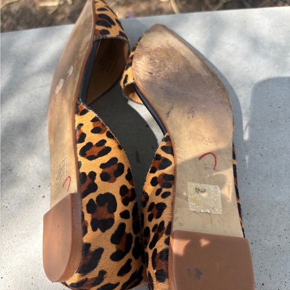J Crew Mules leopard print leather shoes 7 - Picture 5 of 7